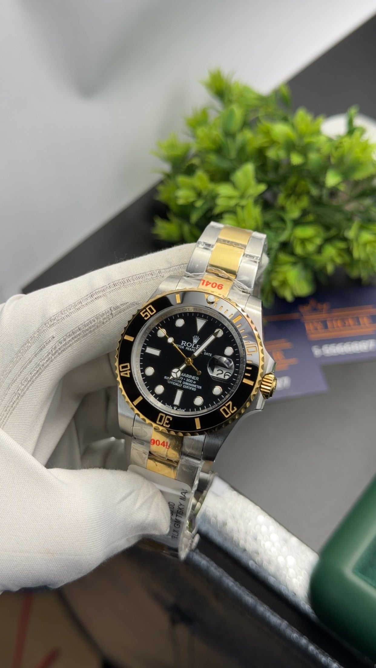 Silver two tone with black dial 🔥