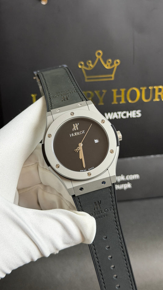 Silver with Black Dial.