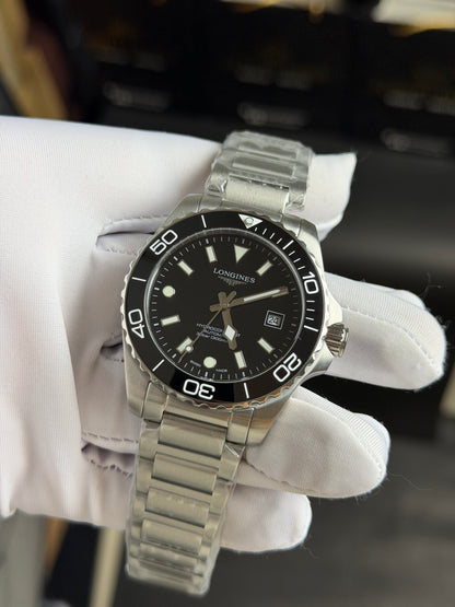 Silver with Black Dial.