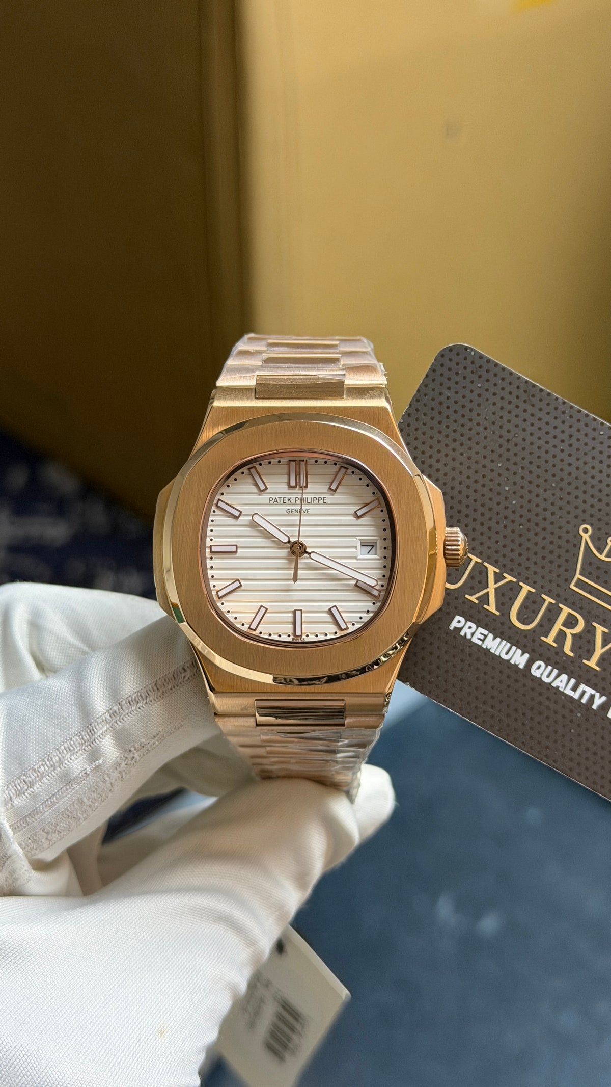 Rose Gold with White Dial.