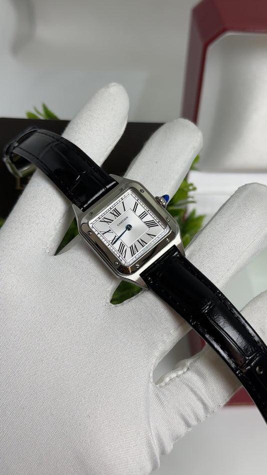 Silver with Black Strap.
