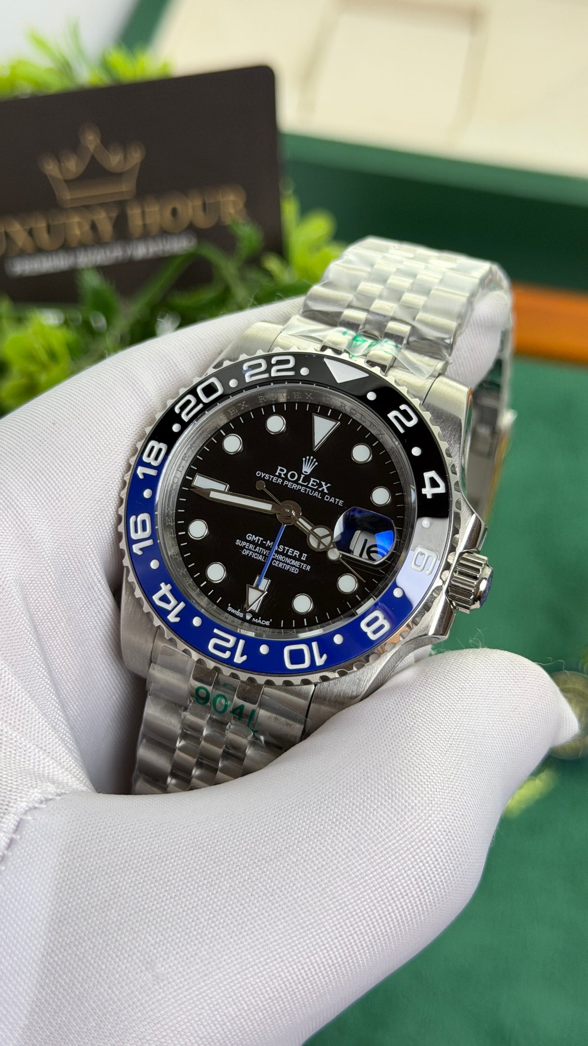 Silver with Black Dial.