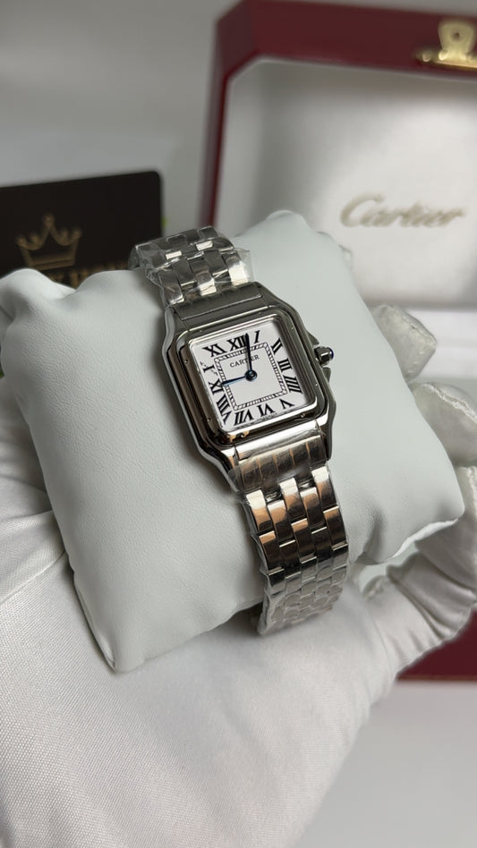 Silver with White Dial.