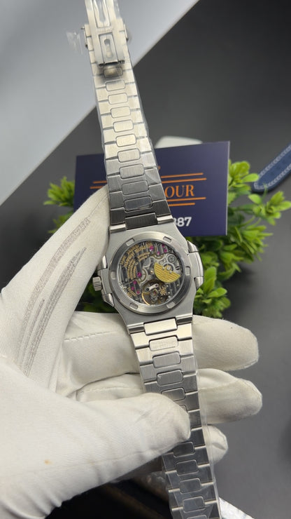 Silver with black dial🔥