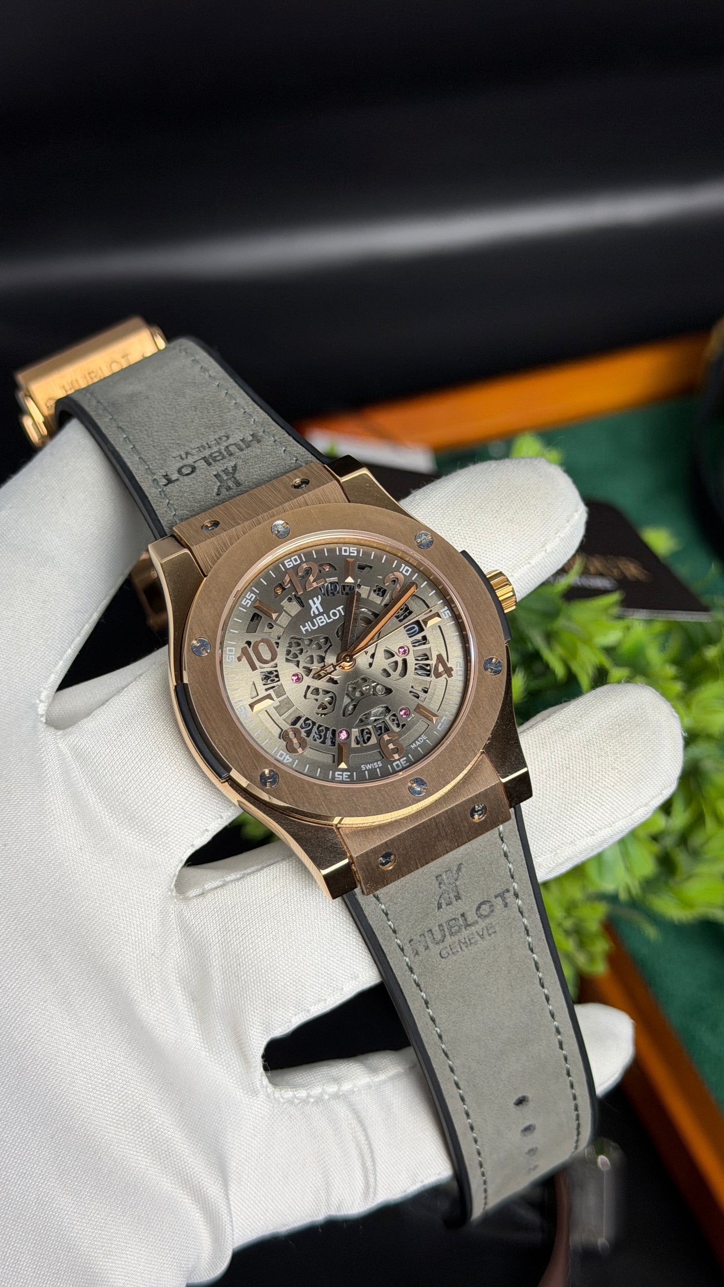 Rose Gold with Grey Dial