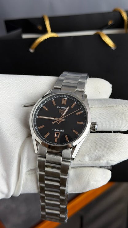 Silver with Black Dial.