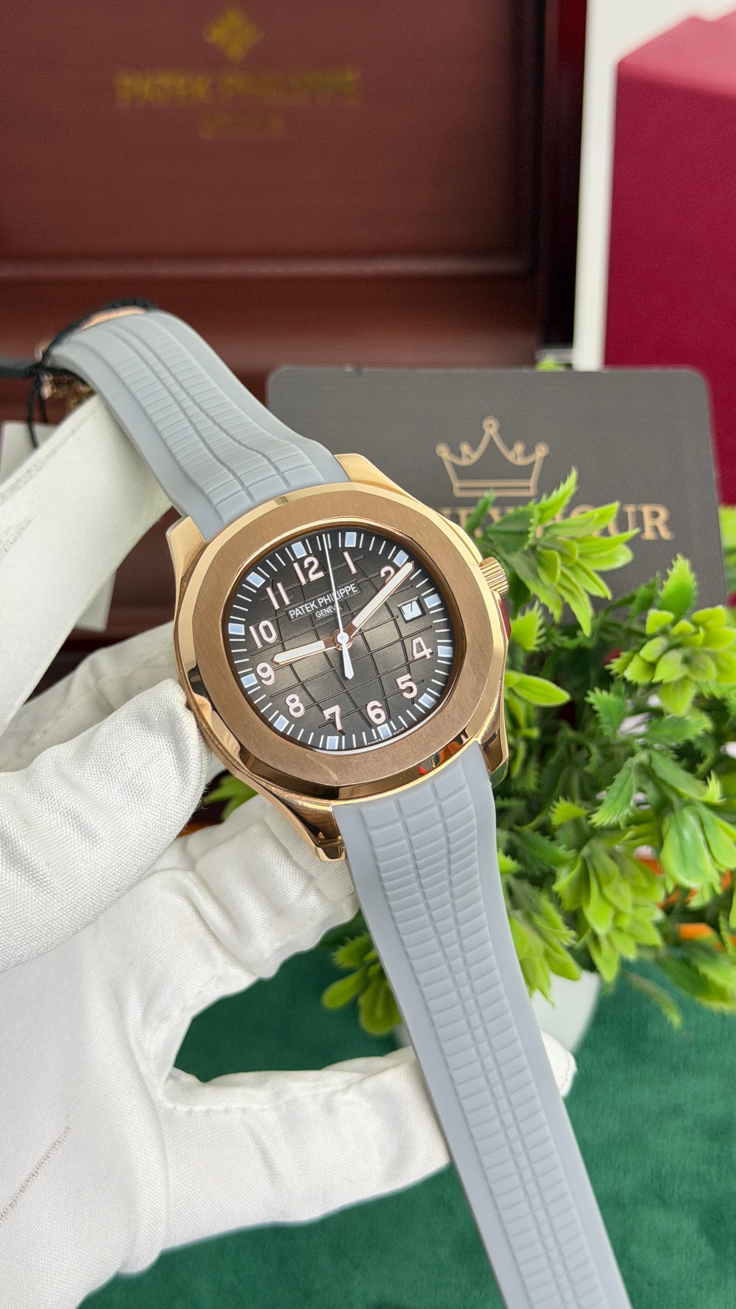 Rose Gold with Grey Dial.
