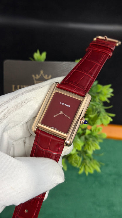 Rose Gold with Maroon Dial (M No:183)—36mm