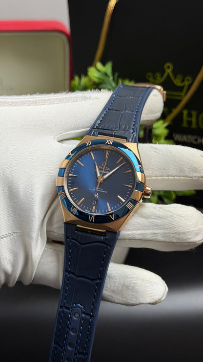 Silver with Blue Dial.