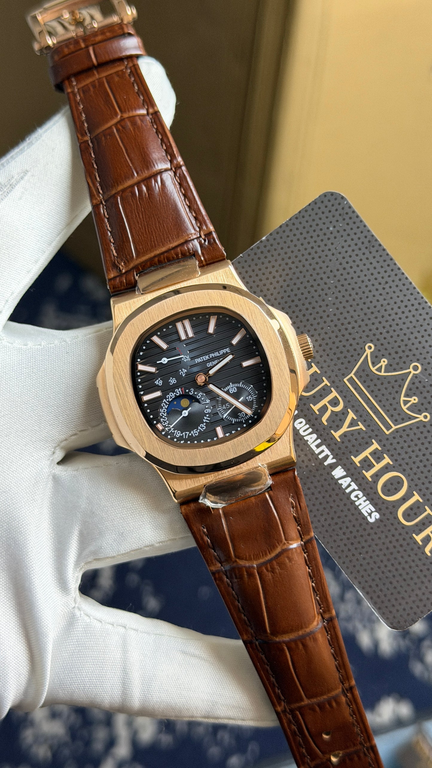 Rose Gold with Grey Dial.