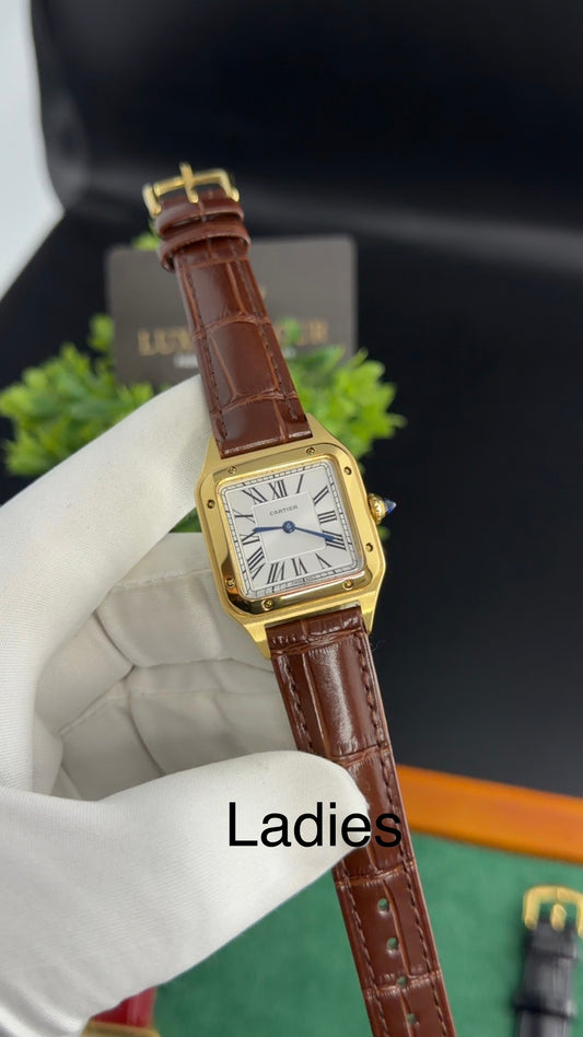 Yellow Gold with Brown Strap (M No:183)