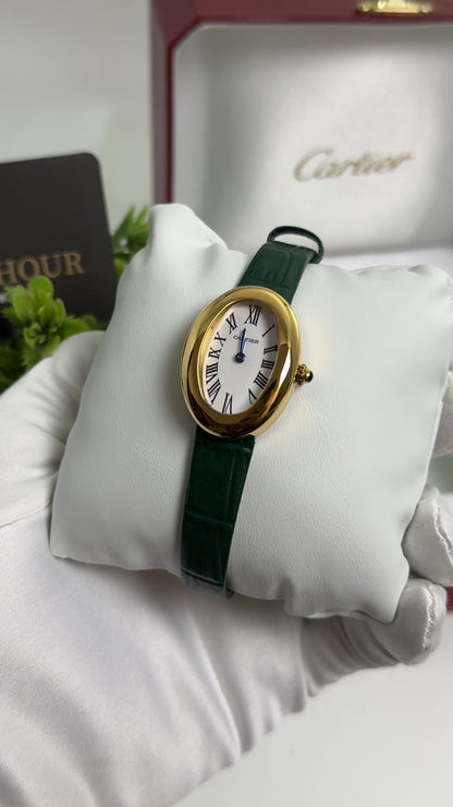 Yellow Gold with Green Strap.