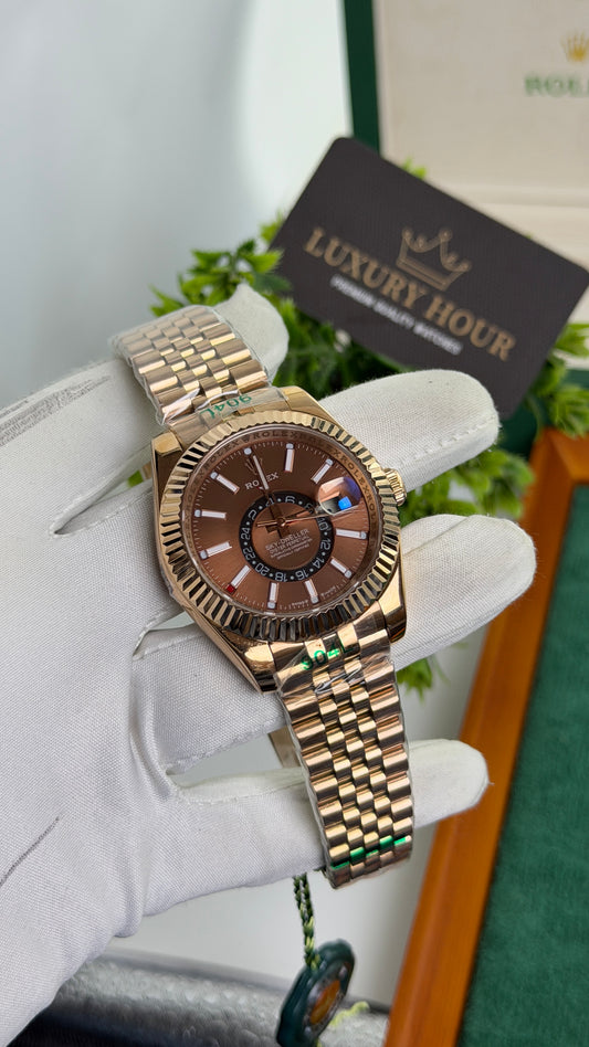 Rose Gold with Chocolate Dial🔥