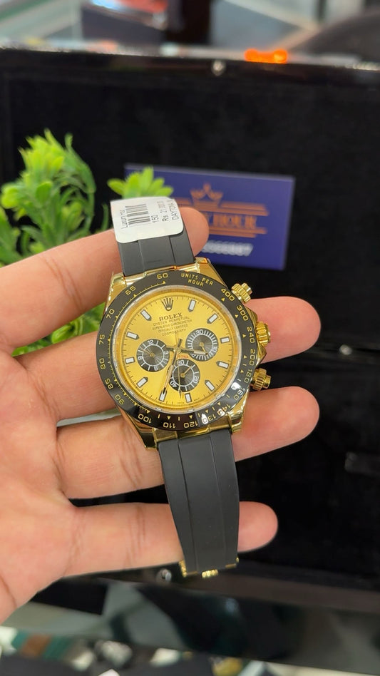 Gold with gold dial.