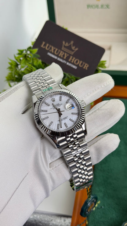 Silver with White Dial🔥