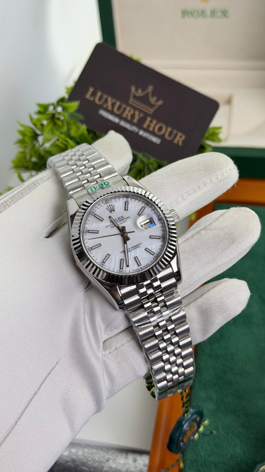 Silver with White Dial🔥