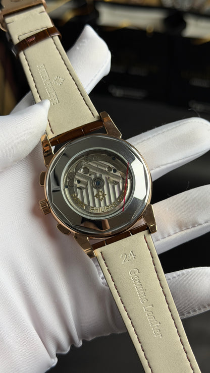 Rose Gold with White Dial.