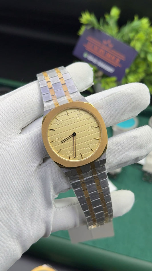 Yellow gold two tone with gold dial