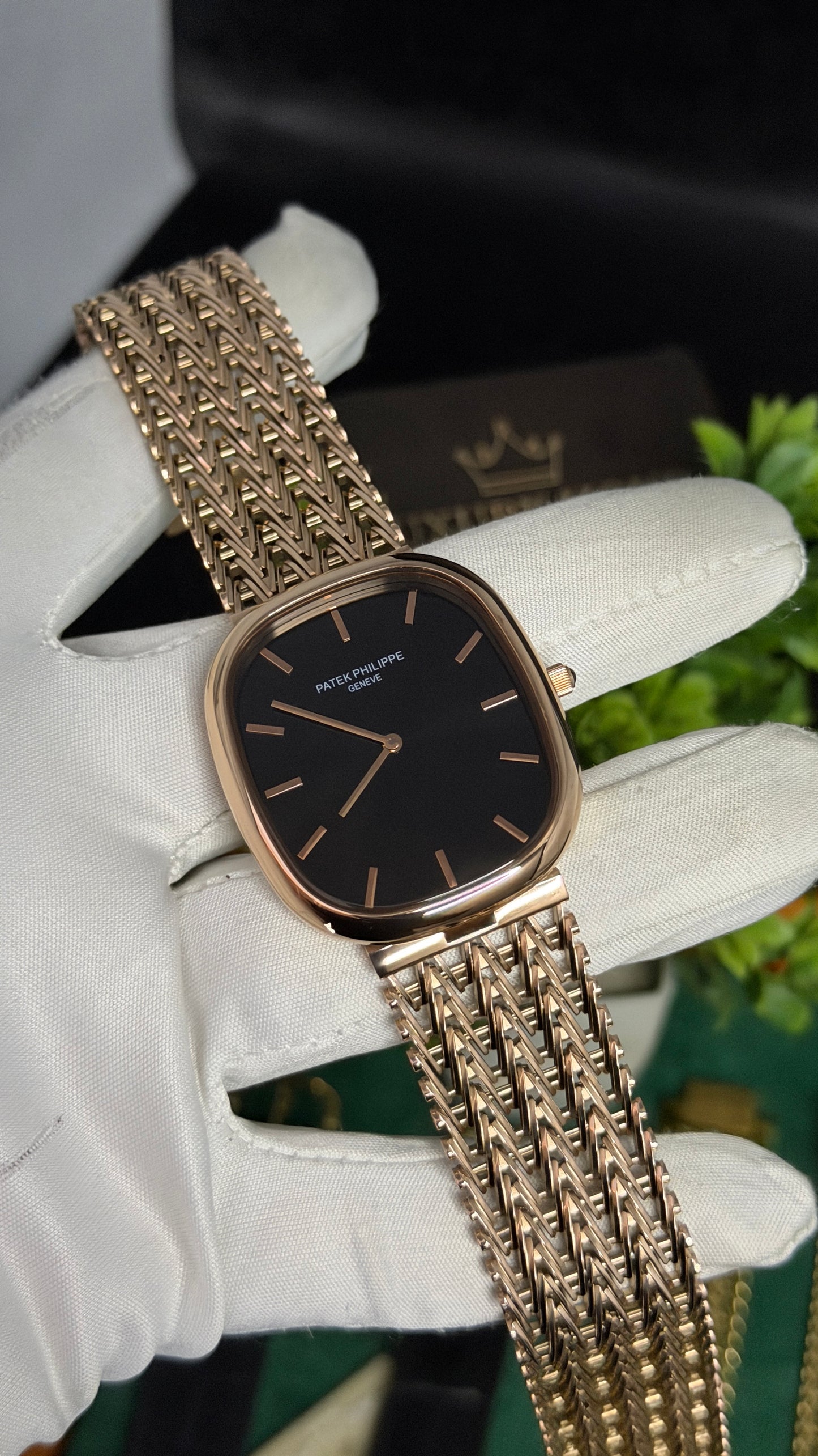 Rose Gold with Black Dial (M NO:201)