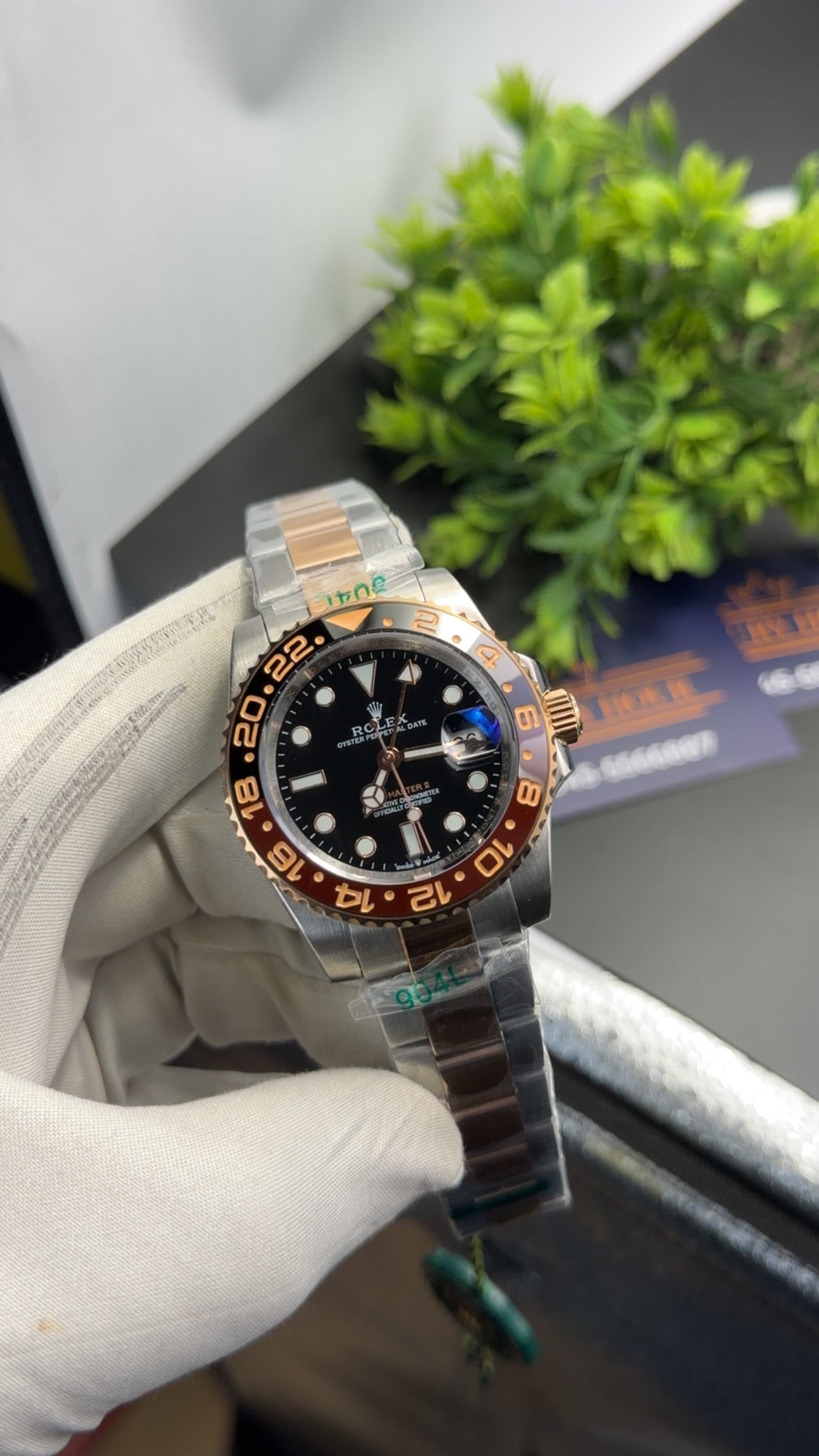 Silver two tone with black dial 🔥