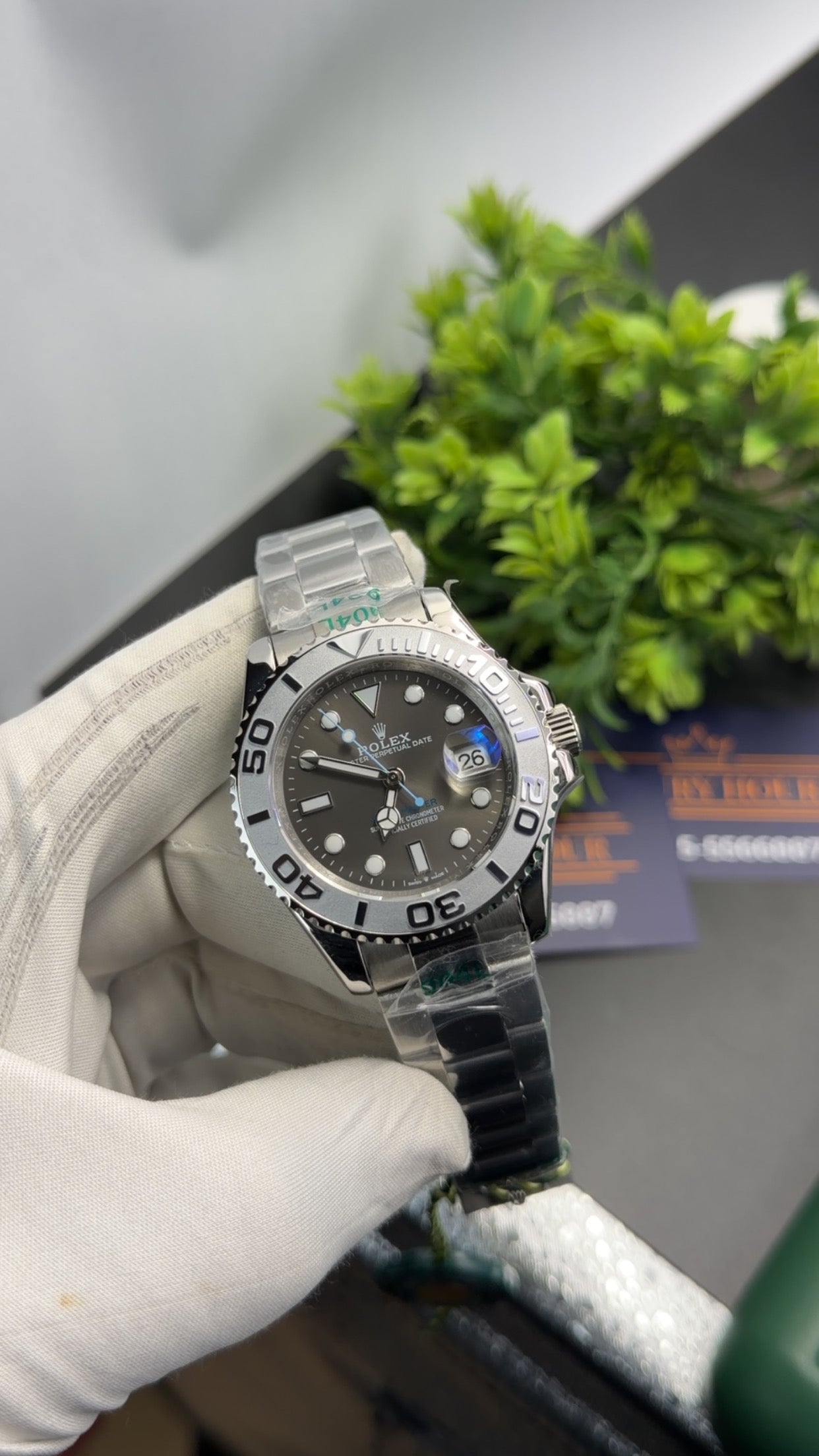 Silver with grey dial 🔥