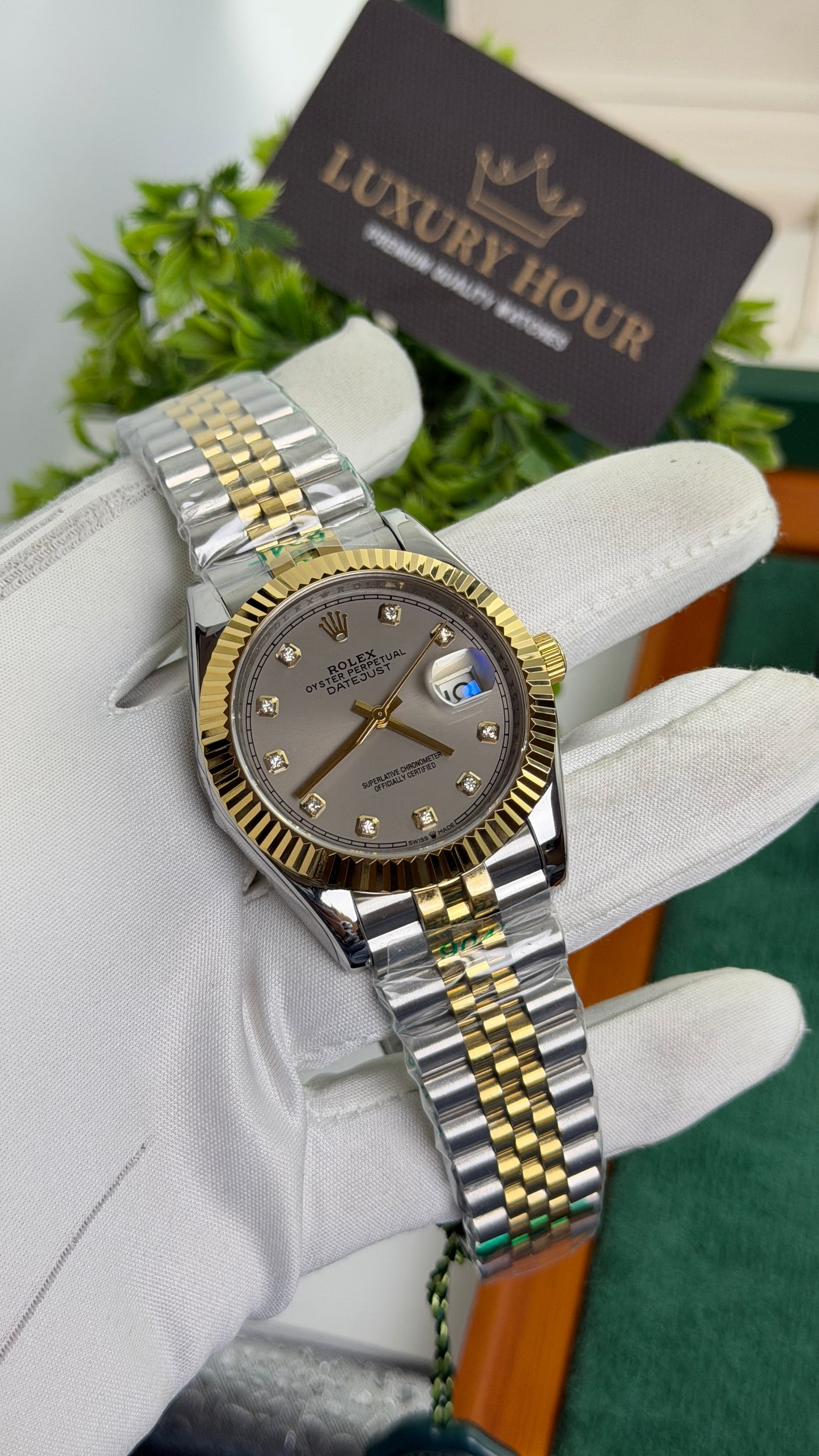 Yellow Gold Two Tone with Grey Dial🔥