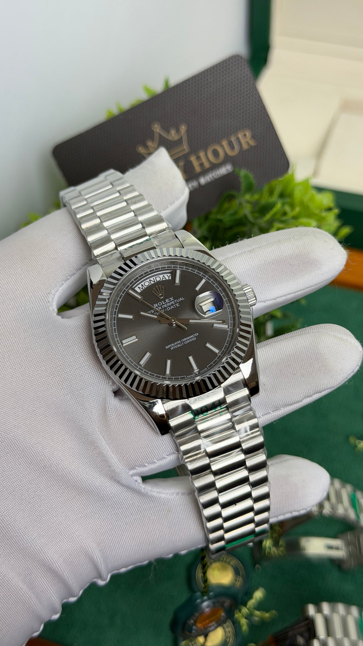 Silver with Grey Dial.