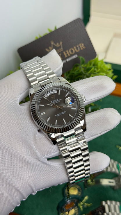 Silver with Grey Dial.
