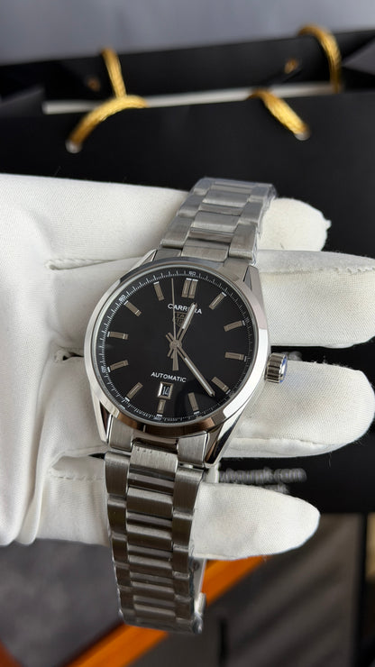 Silver with Black Dial.