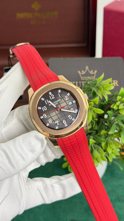 Rose Gold with Dark Grey Dial.