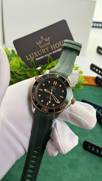 Rose Gold with Olive Dial.