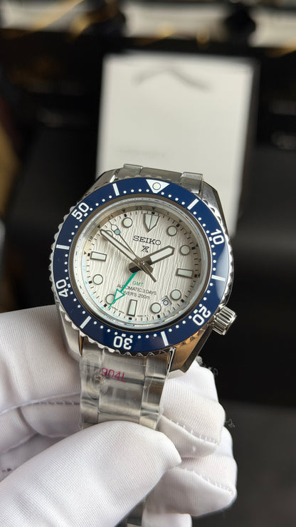 Silver with White Dial.