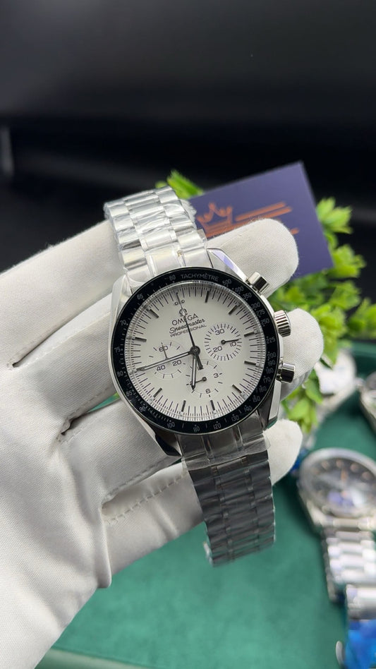 Silver with white dial