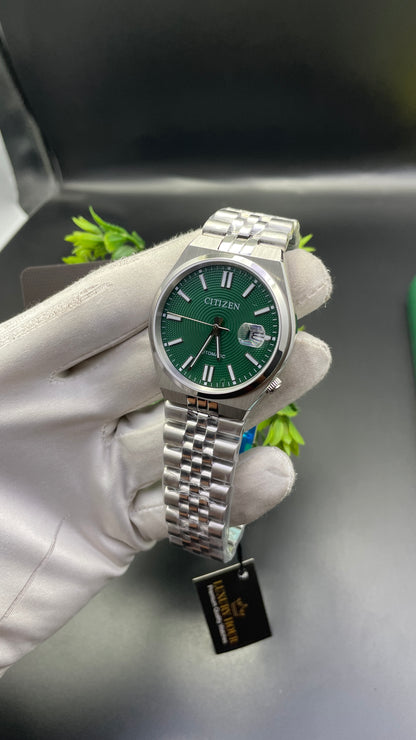 Silver with Green Dial🔥