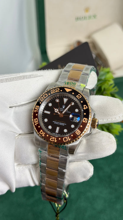 Rose Gold Two Tone with Black Dial🔥