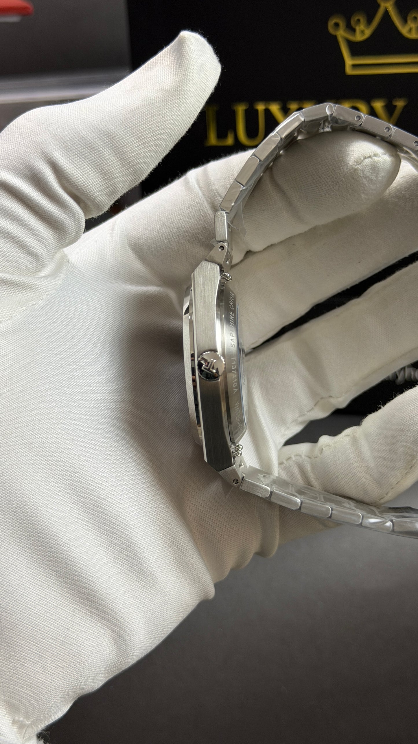 Silver with White Dial.