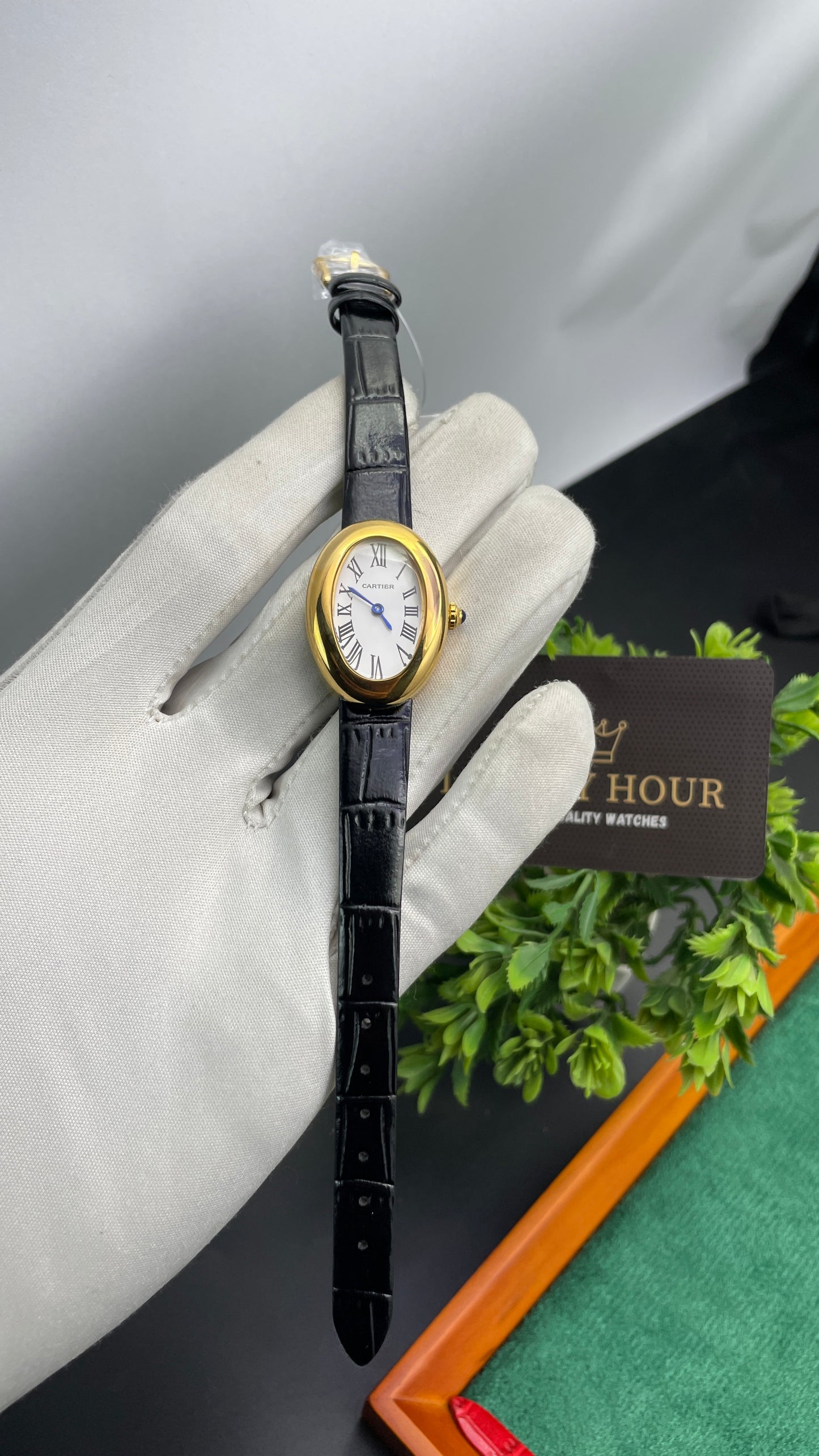 Yellow Gold with Black Strap🔥
