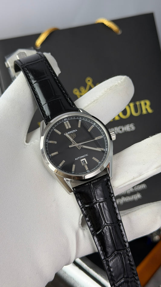 Silver with Black Dial.