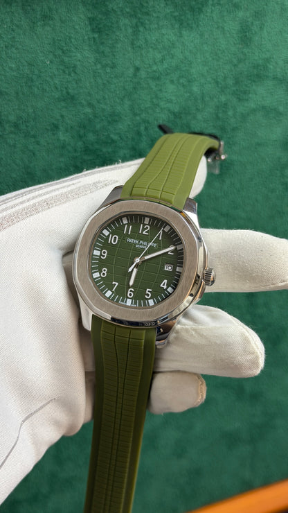 Silver with Olive Green Dial.