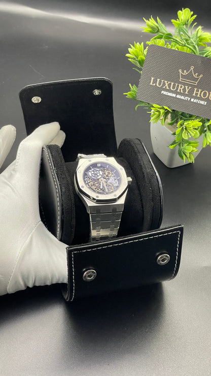 Black Leather Watch Case