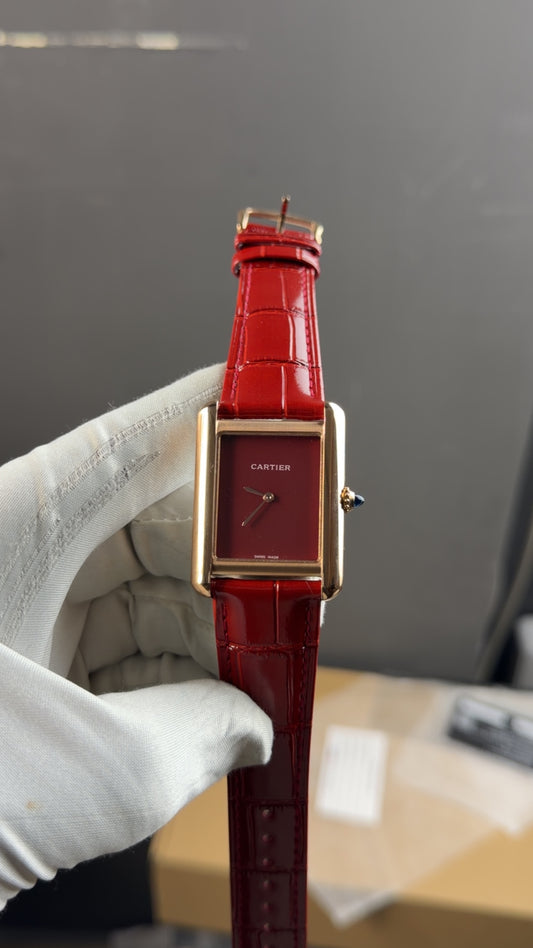 Rose Gold with red strap🔥
