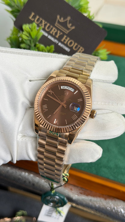 Rose Gold with Chocolate Dial🔥