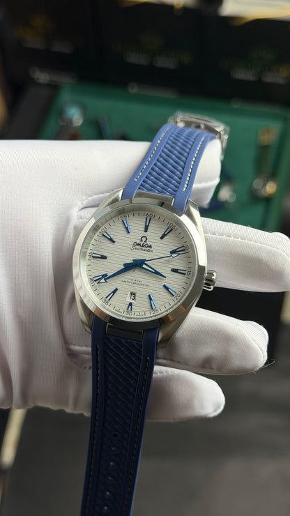 Silver with White Dial.