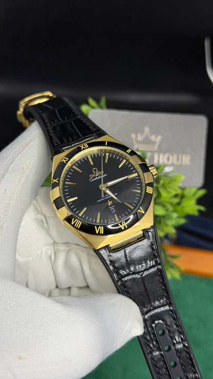 Yellow Gold with Black Dial(M NO:136)