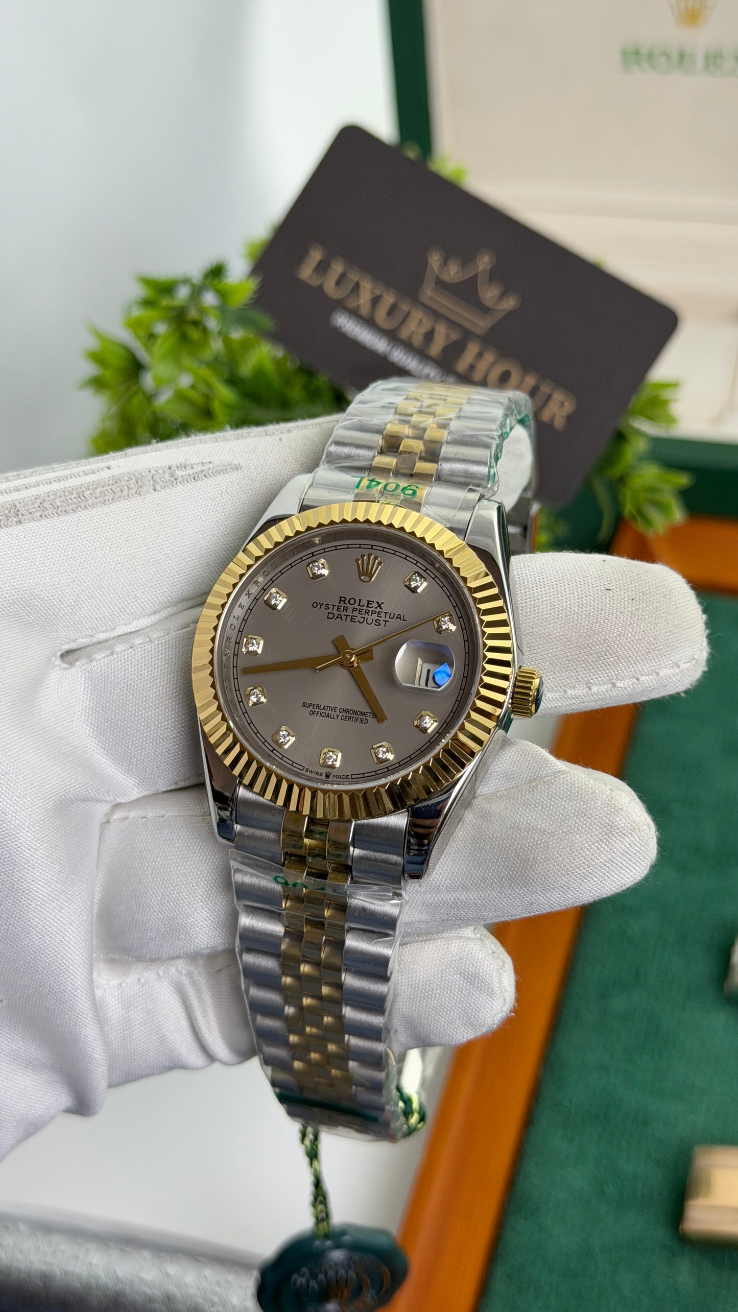 Yellow Gold Two Tone with Grey Dial🔥