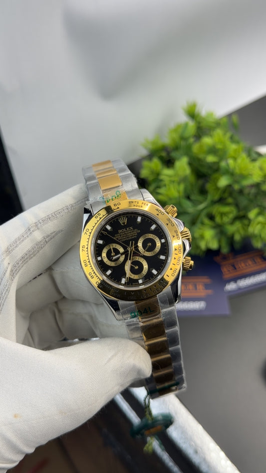 Silver two tone with black dial🔥