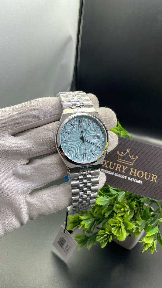 Silver with Sky Blue Dial🔥