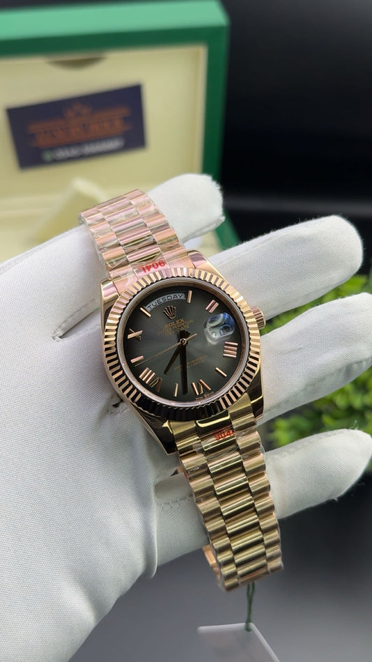 Rose Gold with Ombre Grey dial