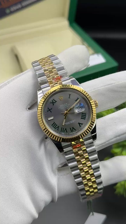 Yellow gold two tone with Wimbledon dial