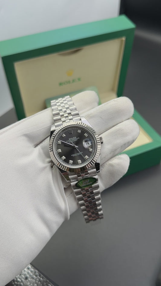 Silver with black dial🔥